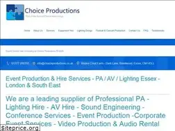 Sites similar to choiceproductions.co.uk