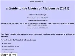 Sites similar to choirsofmelbourne.com