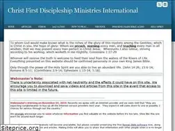 Sites similar to christfirstministries.com