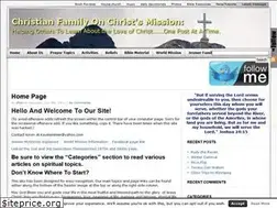 Sites similar to christianfamilyonchristsmission.com
