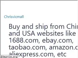 Sites similar to chrisvicmall.com