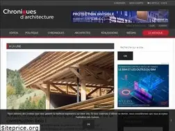 Sites similar to chroniques-architecture.com