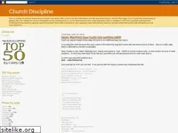 Sites similar to church-discipline.blogspot.com