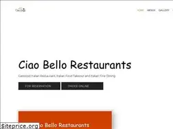 Sites similar to ciaobellorestaurant.com