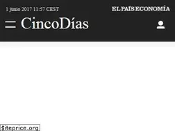Sites similar to cincodias.elpais.com