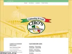 Sites similar to cirositalianeatery.com