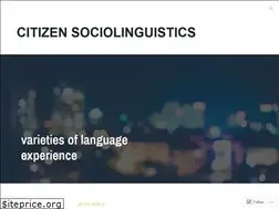 Sites similar to citizensociolinguistics.com