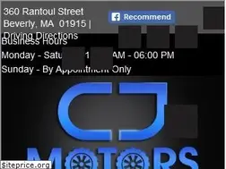 Sites similar to cjmotorsbeverly.com