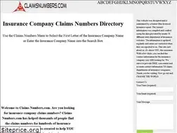 Sites similar to claimsnumbers.com
