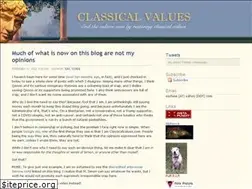 Sites similar to classicalvalues.com