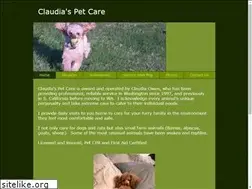 Sites similar to claudiaspetcare.com