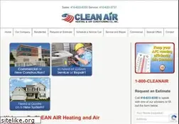 Sites similar to cleanairhvac.com
