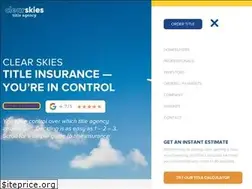 Sites similar to clearskiestitle.com