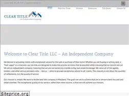 Sites similar to cleartitlemd.com