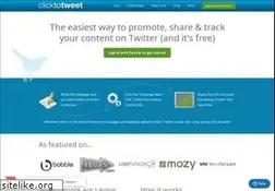 Sites similar to clicktotweet.com