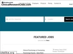 Sites similar to clinicalresearchjobs.com