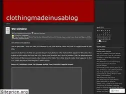 Sites similar to clothingmadeinusablog.wordpress.com
