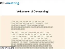 Sites similar to co-mestring.no