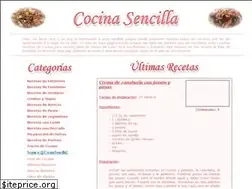 Sites similar to cocinasencilla.com
