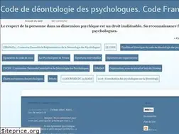Sites similar to codededeontologiedespsychologues.fr