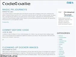 Sites similar to codegoalie.com