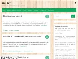 Sites similar to codesays.com