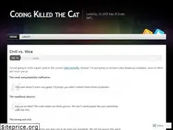 Sites similar to codingkilledthecat.wordpress.com