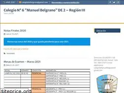 Sites similar to colegio6manuelbelgrano.org