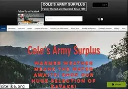 Sites similar to colesarmysurplus.com