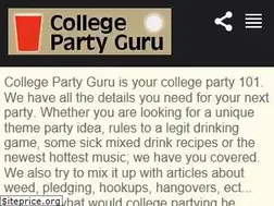 Sites similar to collegepartyguru.com