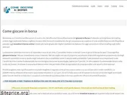 Sites similar to comegiocareborsa.com