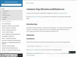 Sites similar to common-lisp-libraries.readthedocs.io