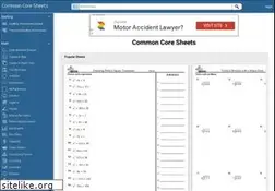 Sites similar to commoncoresheets.com
