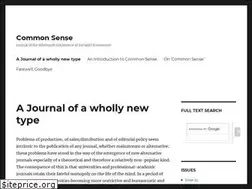 Sites similar to commonsensejournal.org.uk