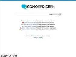 Sites similar to comosediceen.com
