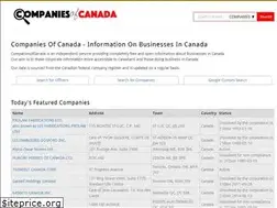 Sites similar to companiesofcanada.com