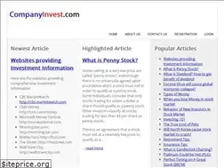 Sites similar to companyinvest.com