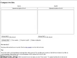 Sites similar to comparetwolists.com