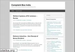 Sites similar to complaintbox.in