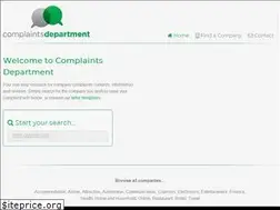 Sites similar to complaintsdepartment.com