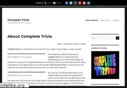 Sites similar to completetrivia.com