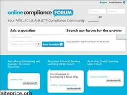 Sites similar to complianceforum.com.au