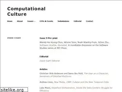 Sites similar to computationalculture.net