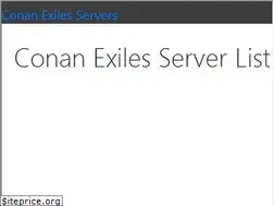 Sites similar to conan-exiles.com