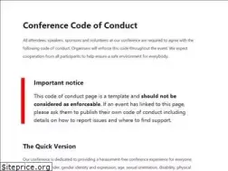 Sites similar to confcodeofconduct.com