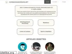 Sites similar to connaissancedusujet.com