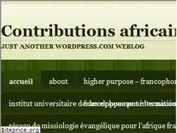 Sites similar to contributionsafricaines.com