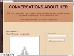 Sites similar to conversationsabouther.blogspot.com