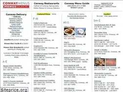 Sites similar to conwaymenus.com