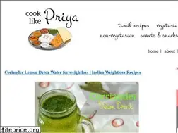 Sites similar to cooklikepriya.com